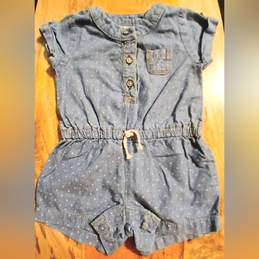 Carters denim-look romper/ outfit, 3m